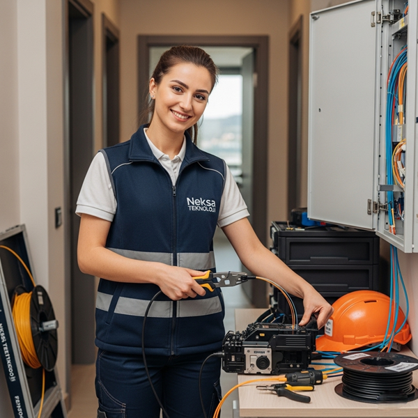 Daireye Fiber Kablo Çekme Hizmeti 15 Daireye Fiber Kablo Çekme Hizmeti